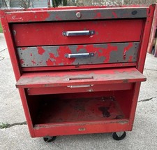 Kennedy Kits 270 Rolling Tool Chest Base Cabinet 26” Red Machinist USA Vintage picture