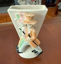 Vintage Ceramic Men with Top Hats Planter picture