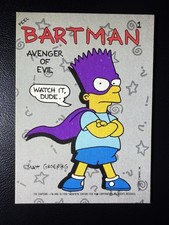 Original 1990 Topps The Simpsons Bart Simpson Rookie Card Sticker #1 Bartman picture