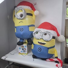 Hanging Inflatable Merry Minion Mischief Stuart Bob Despicable Me 5 Ft Christmas picture