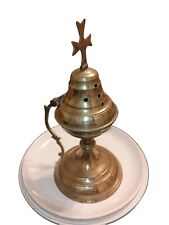 Antique french Orthodox Bronze Censer for Aromatic Resin picture