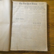 New York Times June 1-15 1937 Bound Historic Newspapers Volume picture