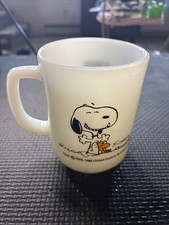 Vintage Fire King Peanuts Snoopy Charlie Brown Mug This Has Been Good Day 1965 picture