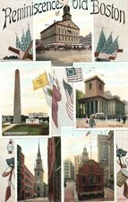 Reminiscences Of Old & Historical Boston Massachusetts Vintage Postcard 1910 picture