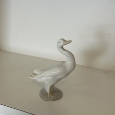 Vintage Lladro Figurine 4552 Little Duck Goose Head Up Spain Retired 1970 picture