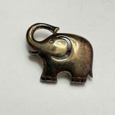 Kai Yin Lo Kylo MOP Silver 925 Elephant Brooch Retro 1980s Used picture