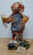 Vtg 1994 Annalee Scarecrow Girl Doll Fall 3073 Handcrafted USA 15