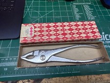 MACHINIST HmDrc TOOL Vintage NOS Utica Slip Joint Pliers in Original Box picture