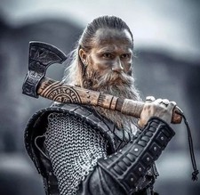 Custom Handmade Viking Axe Carbon Hatchet, Steel Axe, Bearded Axe, Nordic Axe picture