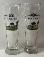 Set of 2 PAULANER Weissbier Beer Glasses - 9