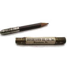 Vintage Boyertown Oil Co. Advertising Metal Pencil Extender picture