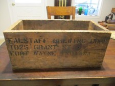 FALSTAFF BREWING COMPANY FORT WAYNE INDIANA WOODEN BEER BOTTLE CRATE CARRIER BOX picture