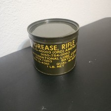 ORIGINAL 1963 VIETNAM ERA U.S. ARMY UNOPENED 1 LB. CAN RIFLE GREASE MIL-G-46003 picture