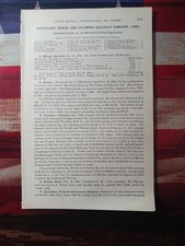 1905 Train Report CLEVELAND AKRON & COLUMBUS RAILWAY Hudson Trinway Killbuck OH picture