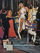1978 Women's Gentleman Prefer Hanes Pantyhose Carousel Horse Vintage Ad picture
