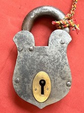Vintage Rare Antique Tricky/system Iron Lock Key Works Well Big Sir Heavy Weight picture