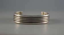 Verna Franklin Tahe - Elegant Navajo 5 Band Sterling Silver Bracelet Cuff  7 3/4 picture