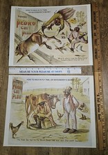 2 Vintage Tobacco Advertising Prints Smoke Pedro Cut Plug Historical Prints (C) picture