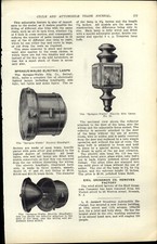 1910 PAPER AD CAR AUTO Sprague Waldo Electric Lamp Headlight Side Brass picture