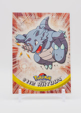 1999 Topps TV Animation Edition Pokémon Rhydon #112 Trading Card picture
