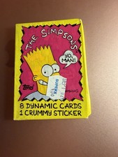 The Simpsons 1990 Topps Wax Pack 8 Cards 1 Sticker picture