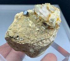 Natural Anatase Crystal with Quartz on Matrix Mineral Specimen Pakistan. 138g picture