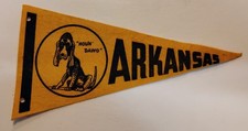 Vintage Arkansas Houn Dawg Miniarure Felt Pennant picture