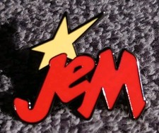 JEM AND THE HOLOGRAMS LOGO Star Enamel pin 80s 90s cartoon music tv series RAD X picture