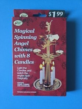 Vintage 1990’s New Magical Spinning Angel Chimes W/8 Candles Xmas Decoration picture