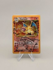 Pokemon Charizard Base Set Unlimited English 4/102 Holo Sketch Mitsuhiro Arita picture