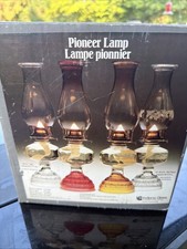 Vintage INDIANA GLASS Homesteader Oil Lamp Golden Grape 5048 NIB 16.5” 17oz picture
