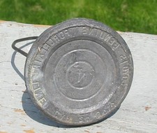 Vtg Unusual Boyd's Glass BOYD'S PORCELAIN LINED Fruit Jar Cap Lead Press Mold picture