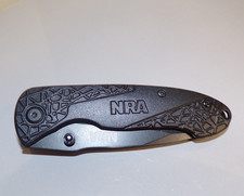 NRA Folding knife, Stone River LTD, Black Stainless Steel, blade 3
