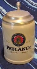 Paulaner Munchen Addison Oktoberfest Beer Stein With Pewter Lid picture