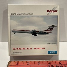 RARE Herpa Wings SAMPLE 1:500 CSA CESKOSLOVENSKE AEROLINI TU-134A OK-CFH - MODEL picture