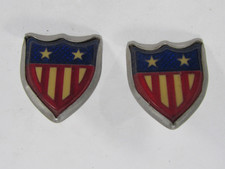 VTG Kastar American Flag Shield License Plate Reflectors Fastener USA Topper Oil picture