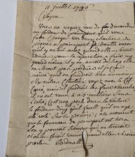 1796 French Revolutionary Letter Signed Bidault to Citizen Delarue Neufchâteau picture