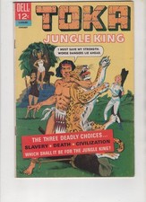 Toka Jungle King #6, Bondage Cover, Dell, FN 6.0, 1st Print, 1966, See Scans picture