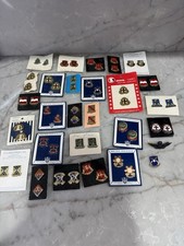 Vintage U.S. Army Military Insignia & Unit Crest Pin Collection – Large Bulk Lot picture
