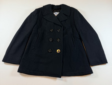 Quarterdeck Collection Military Issued Navy Women's Wool Peacoat Size 10S EUC picture
