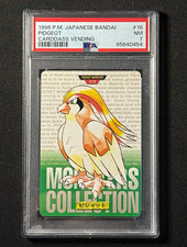 1996 POKEMON JAPANESE BANDAI CARDDASS VENDING #18 PIDGEOT PSA 7  picture