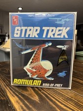 Vintage 1975 AMT Star Trek Romulan Bird of Prey Model Kit S957 Sealed Parts picture