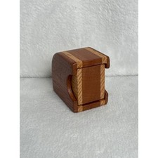 Vintage Secret Puzzle Trinket Box Unisex OS Brown Excellent picture