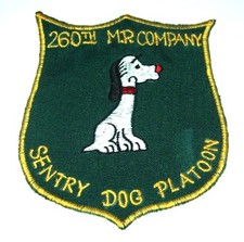 ORIGINAL KOREAN MADE 260th MILITARY POLICE COMPANY SENTRY DOG SNOOPY PATCH (GLOW picture