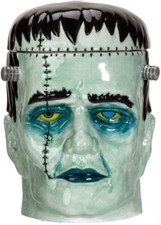 Pacific Giftware Frankenstein Head Ceramic Cookie Jar,Canisters & Jars, Blue picture