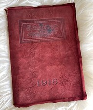 Rare 1916 Scarlet and Gray Yearbook Original Leather Lafayette Indiana High Schl picture