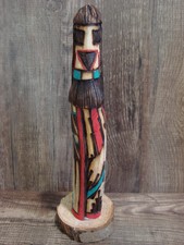 Native American Long Hair Shalako Kachina Dancer Signed JT picture