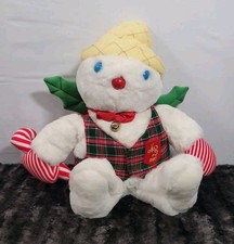 Mr Bingle Plush Vintage 1987 Maison Blanche Snowman Christmas Candy Cane 24