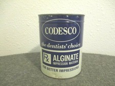 VINTAGE UNOPENED DENTAL TIN CAN KEY WIND-CODESCO RX ALGINATE IMPRESSION MATERIAL picture