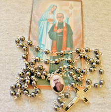 FATHER MAXIMILIAN KOLBE ROSARY 2ST CLASS RELIC RARE picture